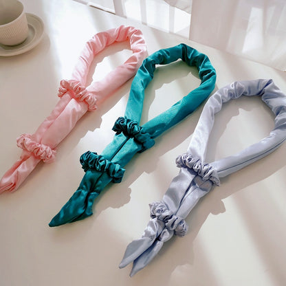 Heatless Big Wave Curling Rod Headband and Scrunchies